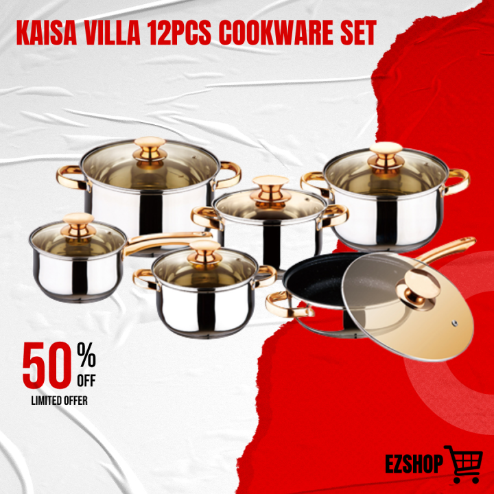 KAISA VILLA AUTHENTIC 12PCS KAISA VILLA 100 AUTHENTIC NONSTICK 12