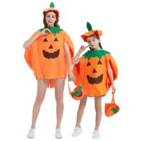 2023 Halloween Cosplay Kids Costume Jack-of-the-Lantern Adult Pumpkin Top Hat Tote Bag Set Masquerade Prop 2023 New Holiday Gift