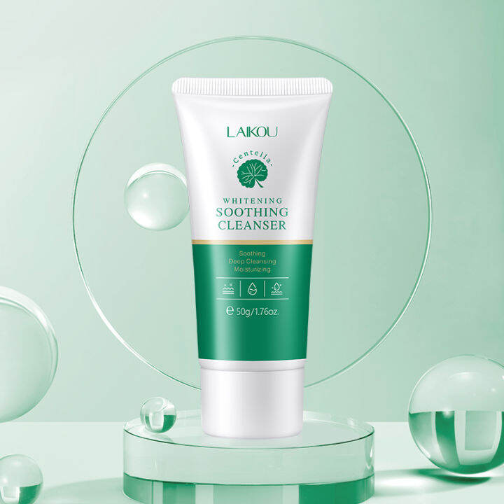 laikou-centella-asiatica-facial-cleanser-50g-ปลอบประโลมผิวและทำความสะอาดรูขุมขนอย่างอ่อนโยน