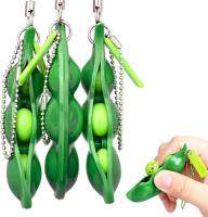 5Pcs Pea Popper Pop It Fidget พวงกุญแจของเล่นสนุกของเล่นถั่วสำหรับ Tiktok ของขวัญ Anti Stress Decompression ของเล่นรูปถั่วโทรศัพท์แหวนพวงกุญแจเสน่ห์