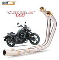 สำหรับ Kawasaki Vulcan S 650 650S S650 VN650 EN650 รถจักรยานยนต์ไอเสียด้านหน้า Link Tube Full ระบบไอเสียท่อ 0n Escape Moto สแตนเลส 51 มม./2 นิ้ว ทางเข้า