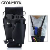 【YF】 Hair Scissor Bag Clips Comb Case Hairdressing Barber Holster Pouch Holder tool Salon Waist pack Belt PU Leather