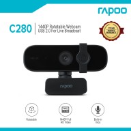 Giảm 8% cho đơn từ 49K Webcam RAPOO C280, độ phân giải 2K 1440P - Hãng thumbnail