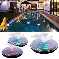 Solar LED Float Lamp Butterfly Dragonfly Shape Garden Pond Water Light Creative Swimming Pool Underwater Light Decor Accessories