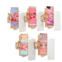 【YF】 Anime Games Kirby Hair Clips for Women Cosplay Metal Grasp Clip Crab Cross Hairpin Hairs Accessories Fans GiftsTH