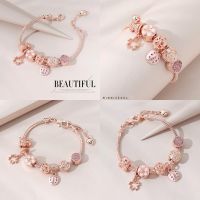 A11 สร้อยข้อมือ BEAUTIFUL ลายเต่าทองสี Rose gold  ไม่ลอก ไม่ดำ สายปรับได้ จัดส่งทุกวัน