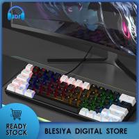 Blesiya คีย์บอร์ดแบบกลไกไฟ RGB Backlit สำหรับพีซีตั้งโต๊ะปลั๊กแอนด์เพลย์ตามหลักสรีรศาสตร์