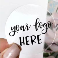 【CW】Custom Personalized Transparent Waterproof Stickers Decals Text Name Image Photo Wedding Clear Labels Sticker for Packing，DIY