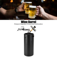 Pressurized Mini Keg Portable Pressure Regulator Food Grade Stainless Steel Wine Barrel 3.6L