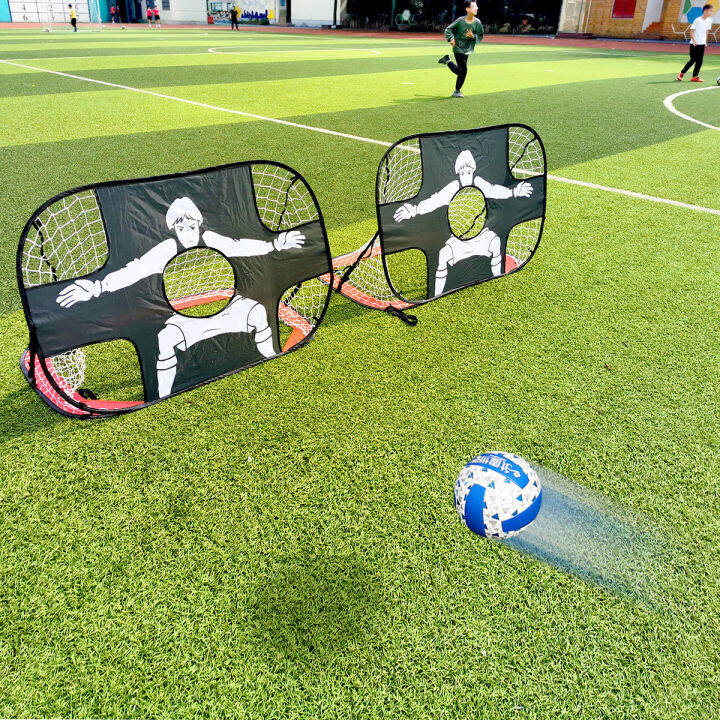 ประตูฟุตบอล-มินิ-โกลฟุตบอล-พับเก็บได้-สำหรับเด็ก-2-in-1-football-goal-and-net-พร้อมชุดติดตั้ง-กระเป๋ากันน้ำพกพา