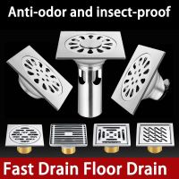 Shower Drain Thick Stainless Steel Floor Drain Ordinary Bathroom Toilet Kitchen Balcony Dedicated To Prevent Odor   Strainer Traps Drains