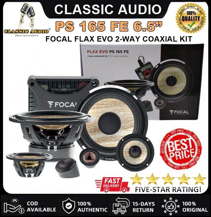 FOCAL FLAX EVO PS 165 FE 6.5” 2-WAY CAR AUDIO COAXIAL KIT/ Heavy Duty ...