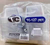 กล่องใส TC - 127 (PET) แพคละ 100 ใบ ยี่ห้อTC