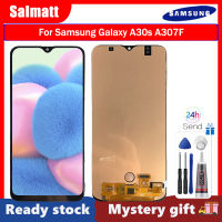 Salmatt จอ OLED สำหรับ Samsung Galaxy A30S/A307F สัมผัสหน้าจอ LCD หน้าจอดิจิตอลชิ้นส่วนรองรับหน้าจอลายนิ้วมือสำหรับ A30s Samsung Galaxy SM-A307F