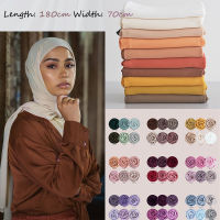 Parsimonious Women Plain Bubble Chiffon Scarf Hijab Wrap Printe Solid Color Shawls Headband Muslim Hijabs Scarvesscarf 63 Colors WJ1111