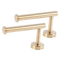 2X Gold Toilet Paper Holder Tissue Roll Holder Wall Mount Toilet Paper Roll Dispenser Bathroom Holder Toilet Roll Holders