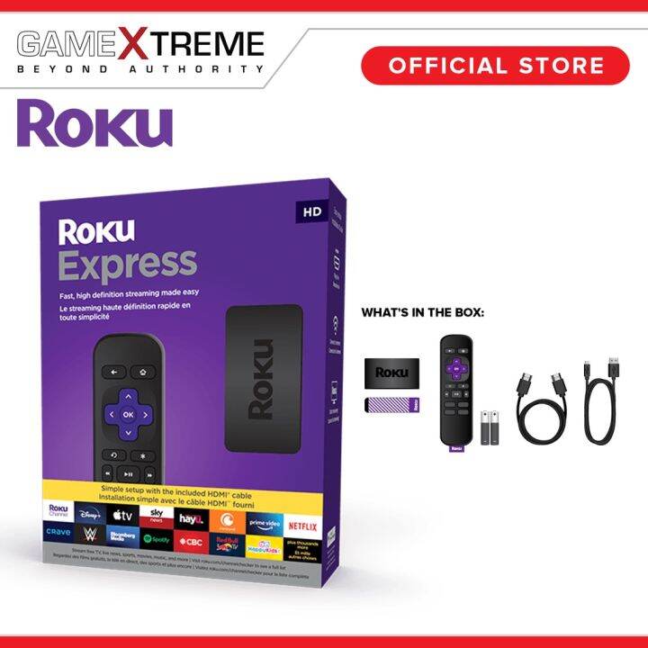 Roku Express 3930 HD Streaming Media Player with HDMI Cable and Remote Lazada PH