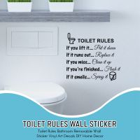 Toilet Rules Bathroom Removable Wall Sticker Vinyl Art Decals DIY Home Decor