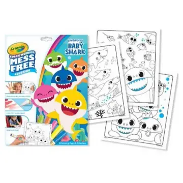 Crayola Baby Shark Mess Free Coloring Book, Mess Free, Baby Shark