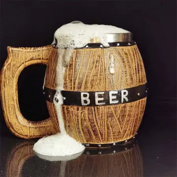 Wooden Beer Cup Retro Big Capacity Tea Water Classic Wood Drinking Mug