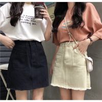 COD ☜♕┋ imoq55 store READY STOCK T010 High Waist Short Jeans skirt 百搭高腰牛仔短裙