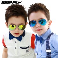 【YF】❏  Seemfly Kids Sunglasses UV400 Brand Designer 2020 Children Glasses Luxury Shades Baby Boys Eyewear De Sol