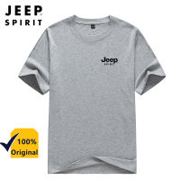 JEEP SPIRIT  เสื้อยืดแขนสั้นแบรนด์ทันสมัย,เสื้อยืดคอกลมทรงหลวมผ้าคอตตอนเวอร์ชันเกาหลีเสื้อเชิ้ตติดกระดุมสำหรับผู้ชายสำหรับฤดูร้อนป