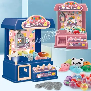 DIY Automatic Doll Machine Kids Coin Operated Play Game Mini Claw