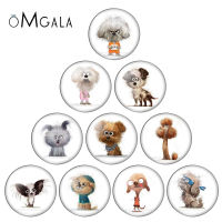 Beauty Cute Funny Dogs Cartoon 10pcs set 12mm/16mm/18mm/20mm/25mm Round photo glass cabochon demo flat back Making findings Party  Games Crafts