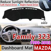 (Ssklo) สำหรับรถยนต์ตระกูล Mazda 323 1998 ~ 2003 Bj Anti-Slip Mat แผ่นคลุมแผงหน้าปัดรถยนต์ Sunshade Dashmat สำหรับ Ford Laser Kn Kq 2000 2002อุปกรณ์เสริม