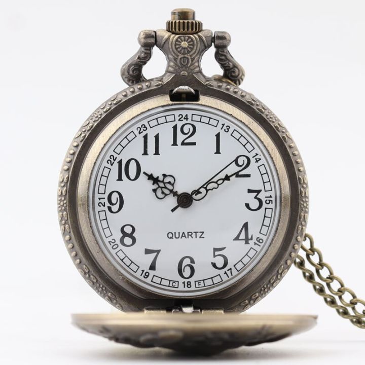 สร้อยคอนาฬิกาพกจี้นาฬิกาพกควอตซ์ย้อนยุคสำหรับเป็นของขวัญสำหรับเด็ก-relogio-de-bolso-relo