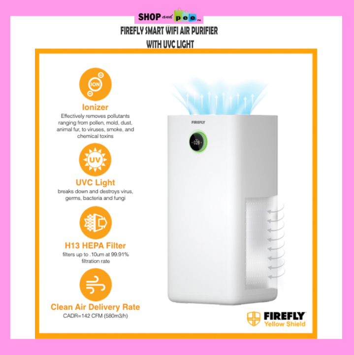 FIREFLY SMART WIFI AIR PURIFIER WITH UVC LIGHT / AIR PURIFIER FYP401 Lazada PH