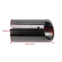 2x Black Car Stainless Steel Exhaust Tip Muffler Cover Trim For Audi A4 Q5