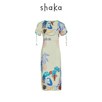 AW21 Shaka Lady in Garden Dress เดรสคอกลม DS-A210911