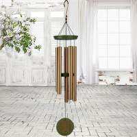 Best-Buy HOME 36 ขนาดใหญ่โมบายกระดิ่งลมWindchimes W/5หลอดโลหะAmazing Grace Windchime