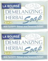 La Bourse Demelanizing Herbal Soap 80g. ลาบูสส์ ดีมีล้านซิ่ง เฮอร์เบิล โซฟ 80 กรัม (แพค 2ก้อน)