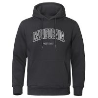 U.S.A California west coast Street Print Male Hoodie Fashion Loose Clothing Warm Sweatshirt O-Neck Pollover Hoody For Men Size XS-4XL
