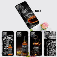 Casing หรับ iPhone 11 12 Mini X Xs XR Pro Max 6+ 6s+ 7+ 8+ 6 7 8 Plus 5 5s SE 2020 G137 jack daniel Wine Pattern Phone เคสโทรศัพท์ อ่อนนุ่ม TPU Black ปก