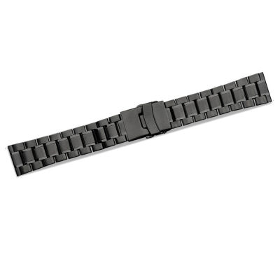 18mm 20mm 22mm 24mm Silver Black Stainless Steel Watchband Curved Interface Butterfly Watch Strap for Tissot Anima Citizen Seiko