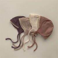 Spring Autumn Cute New Solid Color Hats 2022 Infant Baby Girls Caps Fashion Lace Bow Hair Band 0-24 Months