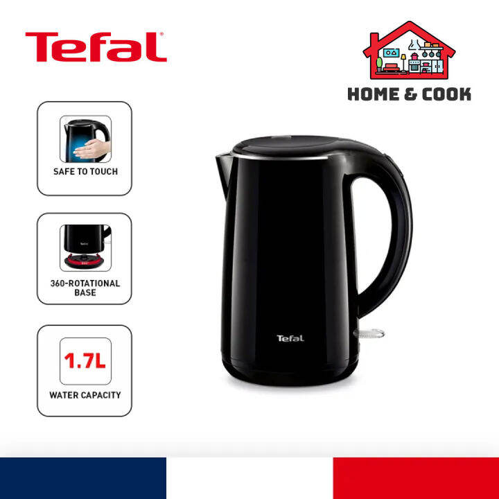 Tefal Safe Tea Kettle Black 1.7L KO2608 Lazada