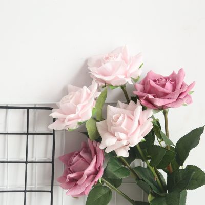 5pcslot 12cm Decor Rose Artificial Flowers Silk Flowers Floral Latex Real Touch Rose Wedding Bouquet Home Party Design Flowers