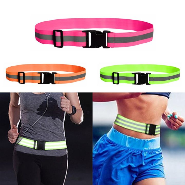 Reflective Waist Belt Adjustable Safety Reflector Tape For Night ...