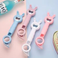 Creative Multi-purpose Four-in-one Rabbit Bottle Opener Cans Beer and Beverage Opener Non-slip and Labor-saving Can Opener