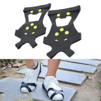 คู่ Outdoor Ice Shoe Covers 10-STUD ลื่นน้ำแข็งหิมะรองเท้าใส่เดินบนหิมะ Gripper รองเท้าตั้งแคมป์ครอบคลุม