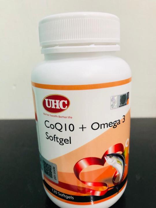 [EXP 01/2025] UHC CoQ10 + Omega 3 Softgel 120's Lazada