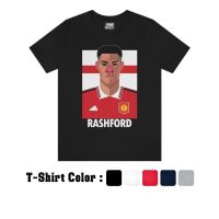 เสื้อยืดคอกลม เสื้อยืดลายนักฟุตบอล M.Rashfrod S-5XL