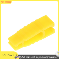 ? AM 10pcs Micro Car FUSE PULLER คลิปพลาสติกสีเหลืองคีมแหนบเครื่องมือติดตั้ง