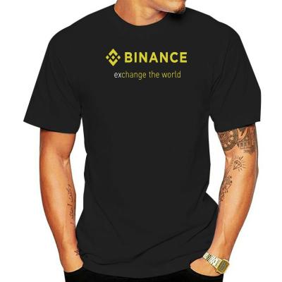 Binance เสื้อยืดคอกลมแขนลำลองขาสั้นสีดำพิมพ์ลาย,เสื้อยืดคอกลมผ้าฝ้าย100% ใหม่ฤดูร้อนคอกลมใหม่เสื้อยืดตลก