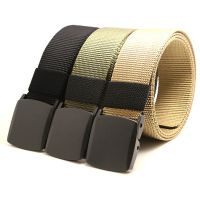 Uni Waistband Webbing Canvas Army Tactical Automatic Buckle Waist Belt